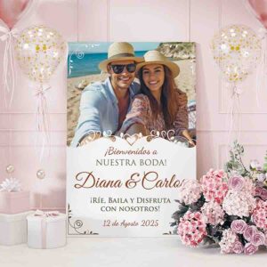 Nuestra boda letrero personalizado Mod.6