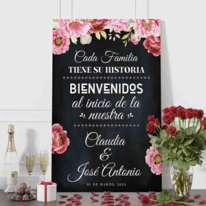 Letrero bienvenida boda original Mod.9
