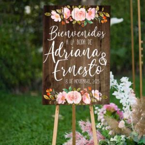 Letrero nuestra boda personalizado Mod.8