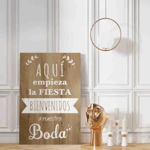 Letrero de bienvenida boda temático Mod.7