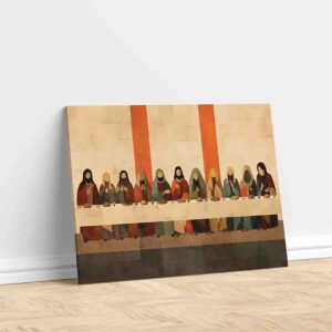 Cuadro de la ultima cena abstracto Banquete Divino