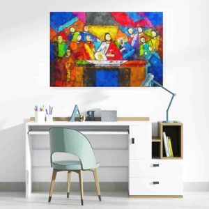 Pintura de la ultima cena arte contemporaneo Contraste Divino