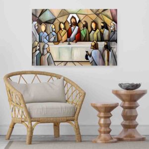 Pintura la ultima cena arte vanguardista Encuentro Sereno