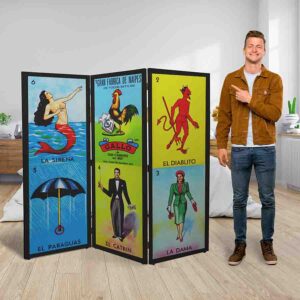 Lotería Mexicana Biombo Separador para Decoración Auténtica #2