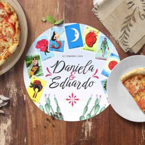 Manteles Individuales Redondos De La Lotería Personalizado