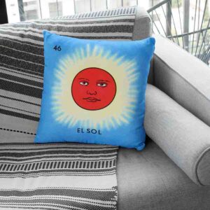 Cojines para sala loteria mexicana El sol
