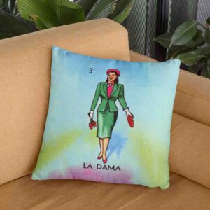 Cojines de diseño loteria mexicana La dama