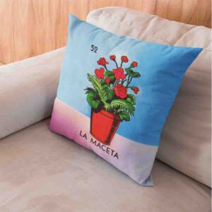 Cojines decorativos para la sala loteria mexicana La maceta
