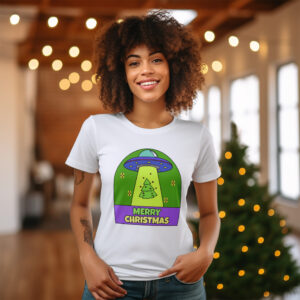 Playera Navideña Divertida Ovni Ufo