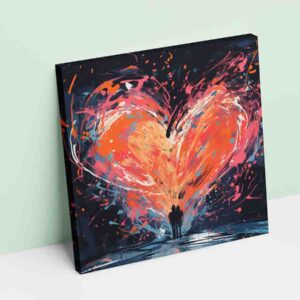 Corazon pintura abstracta Juntos para Siempre
