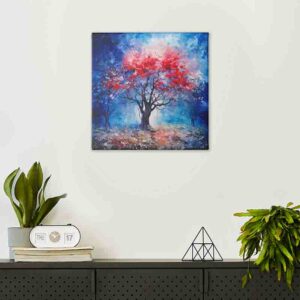 Arbol rojo cuadro Follaje en Fusión