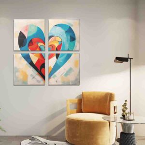 Cuadros de corazones modernos Inspiración Picasso