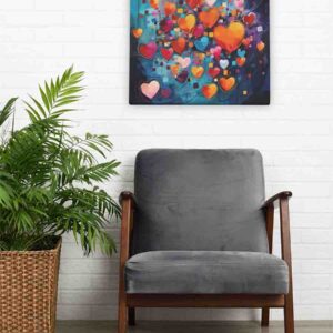 Pintura de corazon Latidos vibrantes