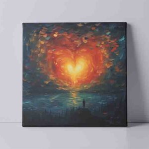 Corazon cuadro Paisaje de Pasión Arte estilo Van Gogh