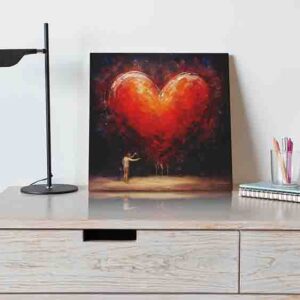 Corazon cuadro Pintando Amor