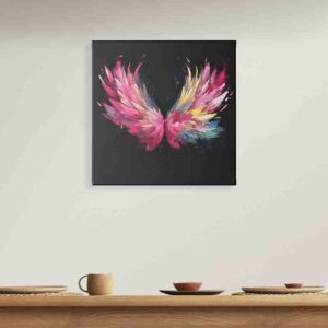 Cuadro con alas pintura abstracta
