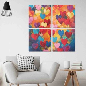 Pintura de corazon Vibración Cromática