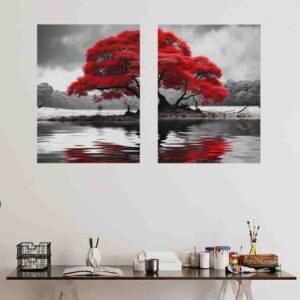Arboles cuadro Abrazo de Intimidad  set de 2 pz