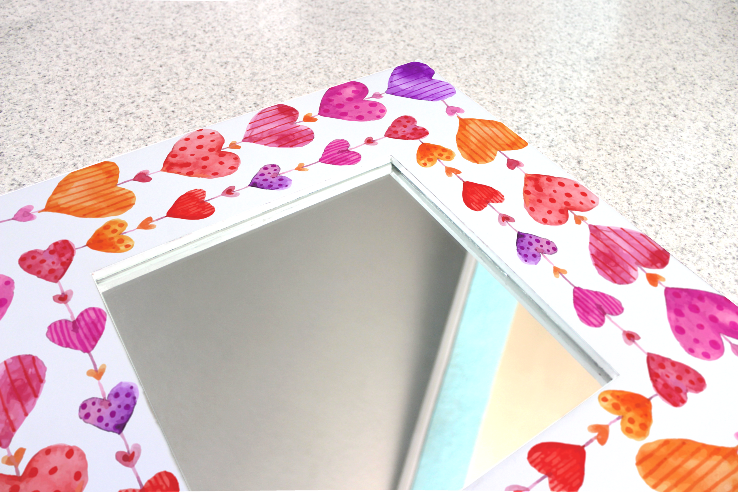 Corazones Acuarela juego de 2 Espejos para recámara Alegres - Imagen 6