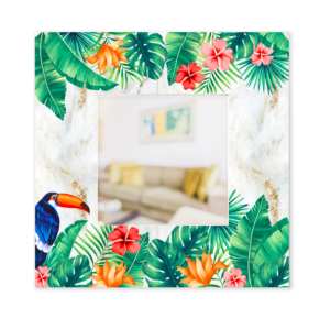Hojas Agua Salada juego de 2 Espejos decorativos modernos