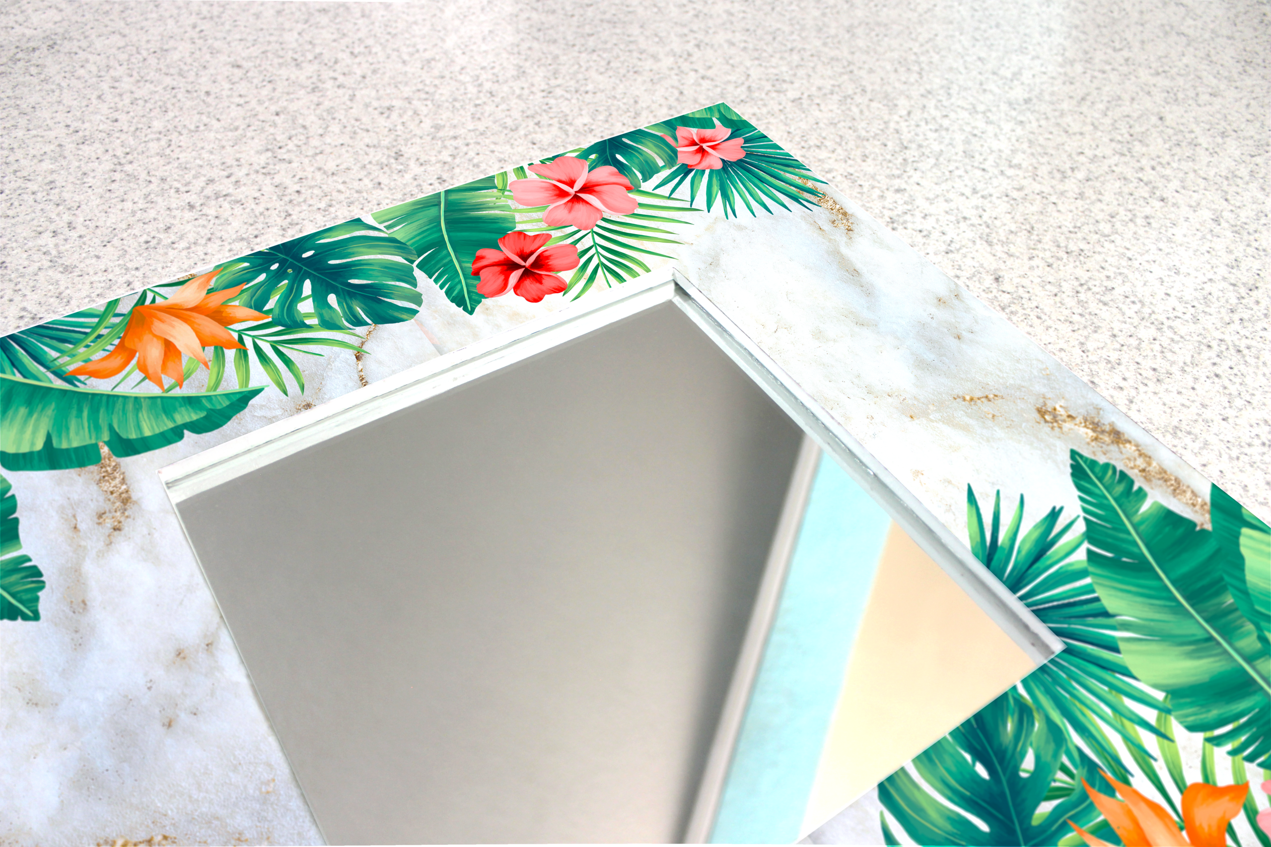 Hojas Agua Salada juego de 2 Espejos decorativos modernos - Imagen 3