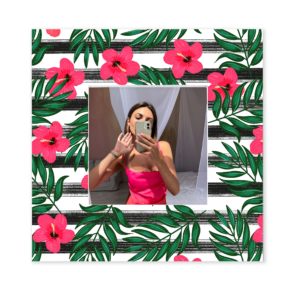 Espejo decorativo para sala Bonito Aloha Hojas