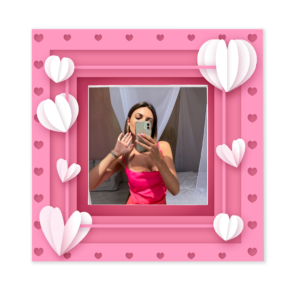 Espejo elegante  Amor en Origami Corazones