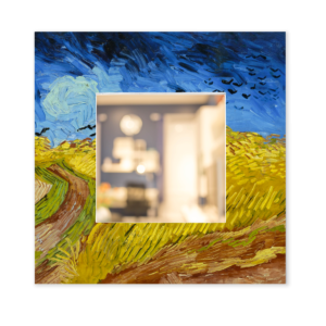 Campo de trigo Espejo decorativo para comedor arte