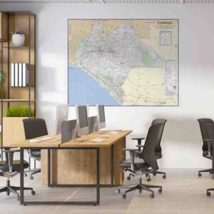 Chiapas mapa gigante para pared