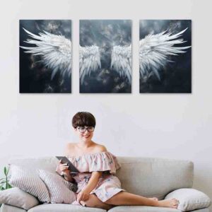Alas de ángel acuarela Conciencia Espiritual set de 3 pz