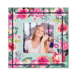 Espejo pequeño decorativo Flores Floresta Tropical