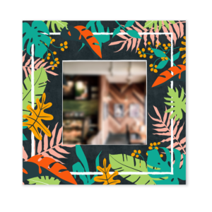 Hojas Isla Caribeña Espejo decorativo para sala Creativo