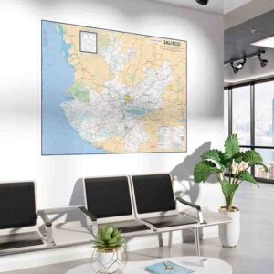 Mapa de Jalisco gigante para pared