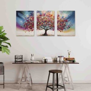 Arbol de la vida triptico jardín escondido set de 3 pz