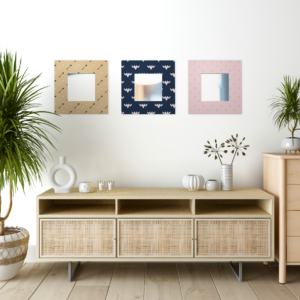 Decoración de espejos con flores Corazones Nómada 3 pz