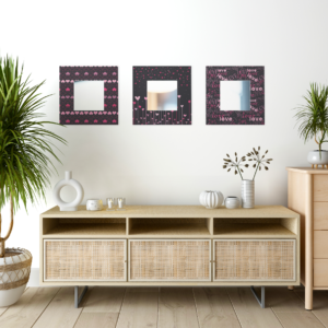 Espejos comedor moderno Estupendos Inspiración Corazones 3 pz