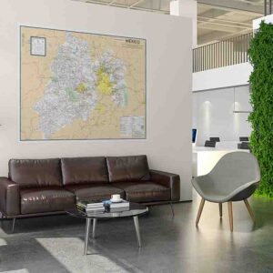 Mapa del estado de México gigante para pared