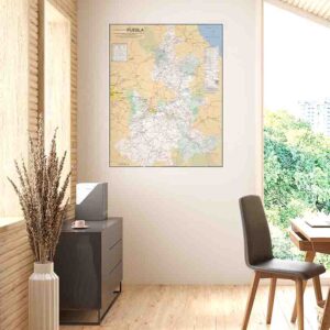 Mapa de puebla gigante para pared