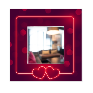 Espejo para sala pequeña Bonito Pulso de Amor Corazones