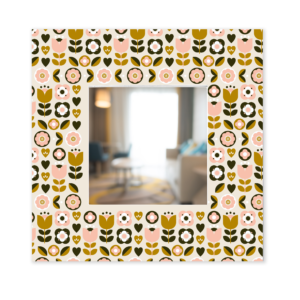 Flores renacer Espejo para sala comedor moderno