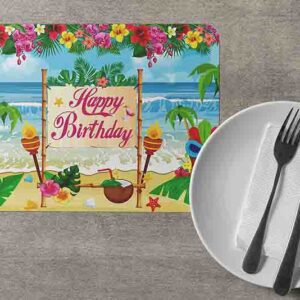 Decoración fiesta hawaiana mantelitos recuerdo Mod.12