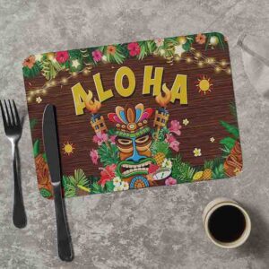 Decoración fiesta hawaiana mantelitos recuerdo Mod.3