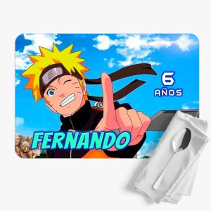 Manteles individuales cumple de naruto