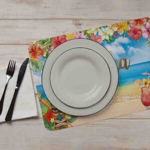 Decoración hawaiana para fiesta manteles Mod.8