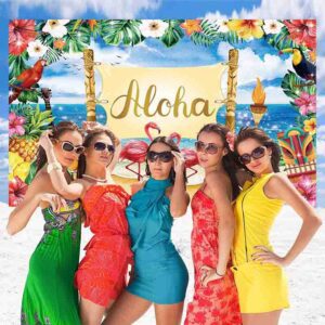 Backdrop Cumpleaños fiesta decoración hawaiana MOD.HAWAIOO8