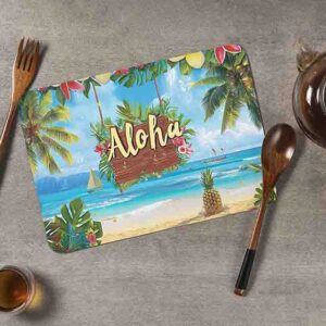 Decoración hawaiana mantelitos recuerdo Mod.9