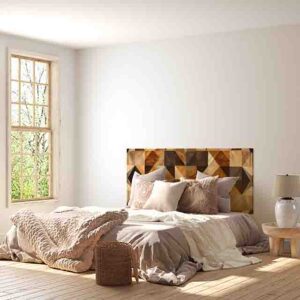 Cabecera flotante madera MOD. cuadros y formas