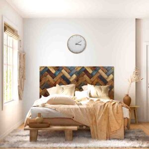 Cabecera cama flotante madera Elegancia Rústica