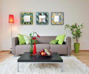 Brisa de Verano Set de 3 Espejos de madera modernos Hojas