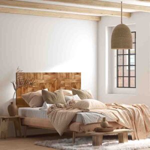 Cabecera de cama flotante madera Formas y Texturas